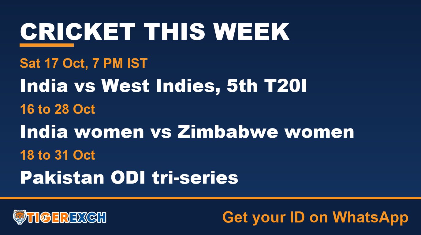 Cricket this week: India vs West Indies 5th T20I in Bengaluru on 17 October, India women vs Zimbabwe, Pakistan tri-series, India tour of New Zealand